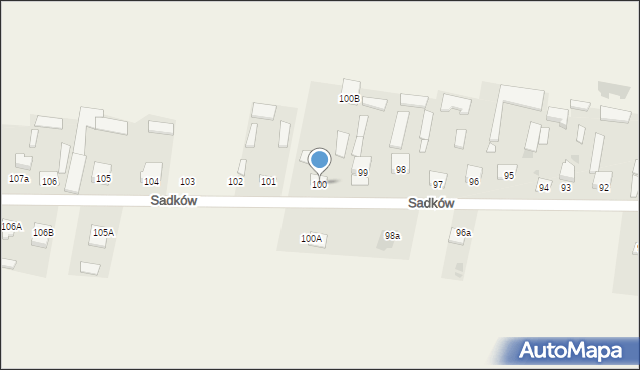 Sadków, Sadków, 100, mapa Sadków