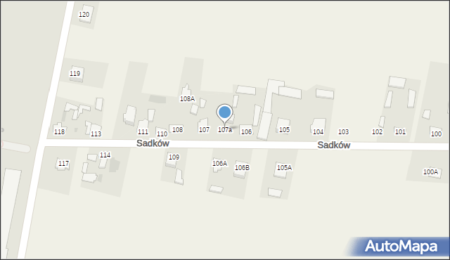 Sadków, Sadków, 107a, mapa Sadków