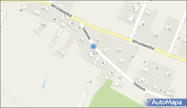 Sadków, Sadowa, 4, mapa Sadków