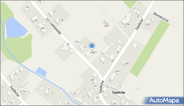 Sadków, Sadków, 17b, mapa Sadków