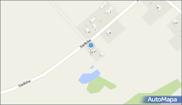 Sadków, Sadków, 1a, mapa Sadków