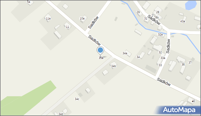 Sadków, Sadków, 35a, mapa Sadków