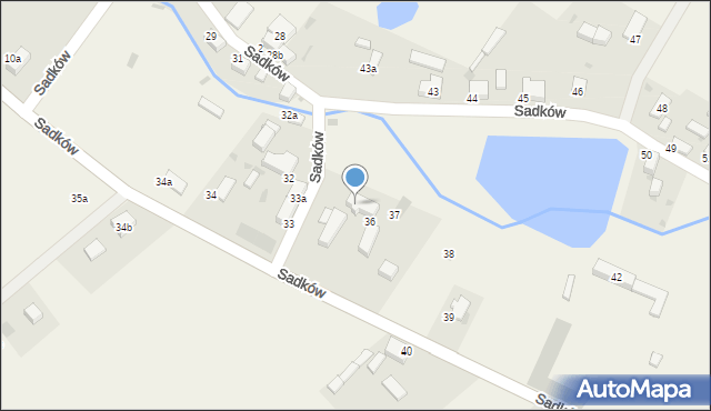 Sadków, Sadków, 36a, mapa Sadków