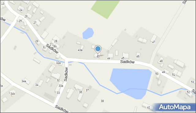 Sadków, Sadków, 43, mapa Sadków