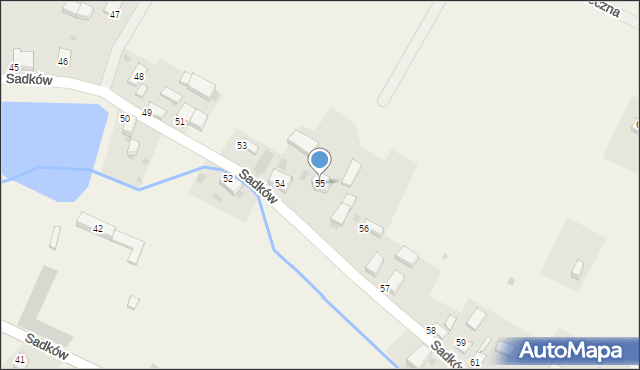 Sadków, Sadków, 55, mapa Sadków