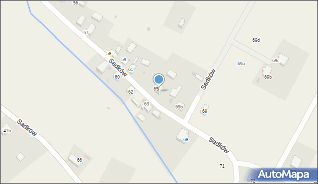 Sadków, Sadków, 65a, mapa Sadków