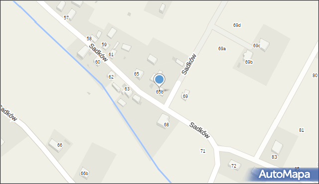Sadków, Sadków, 65b, mapa Sadków