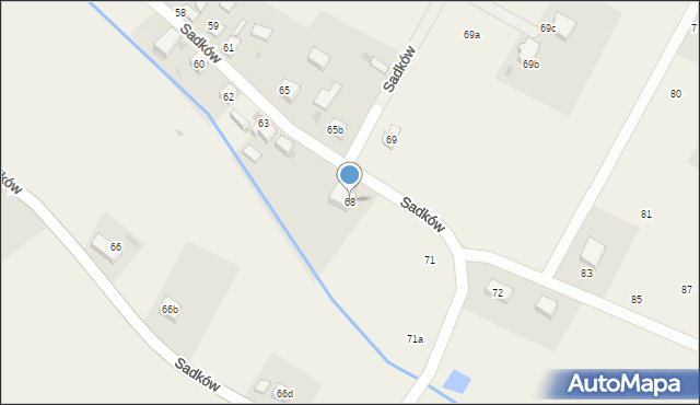 Sadków, Sadków, 68, mapa Sadków