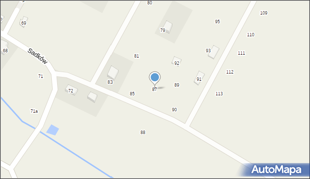 Sadków, Sadków, 87, mapa Sadków