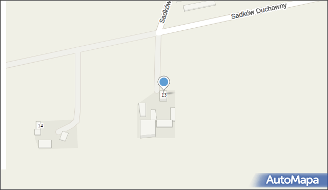 Sadków Duchowny, Sadków Duchowny, 13, mapa Sadków Duchowny