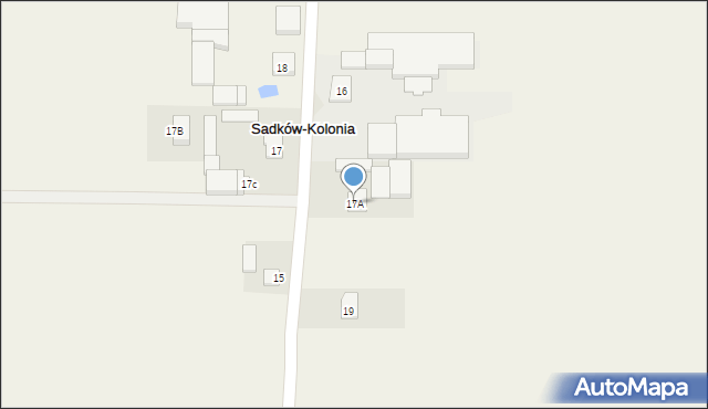 Sadków-Kolonia, Sadków-Kolonia, 17A, mapa Sadków-Kolonia