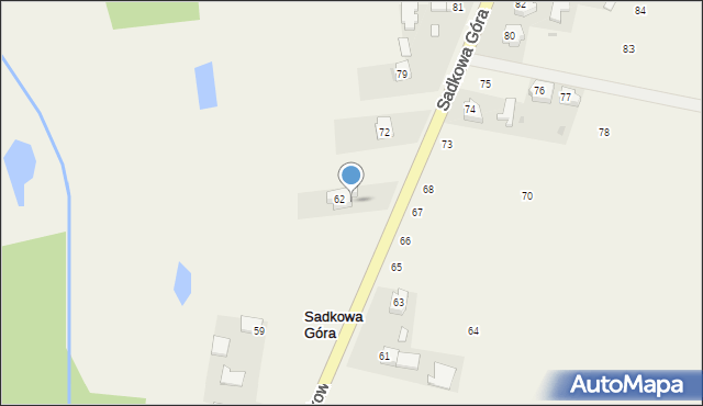 Sadkowa Góra, Sadkowa Góra, 62A, mapa Sadkowa Góra