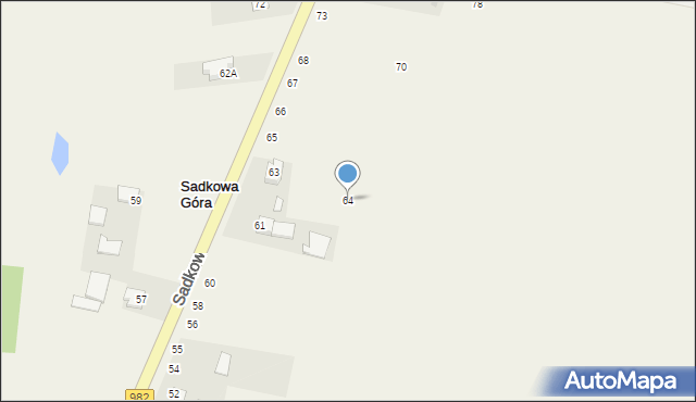 Sadkowa Góra, Sadkowa Góra, 64, mapa Sadkowa Góra