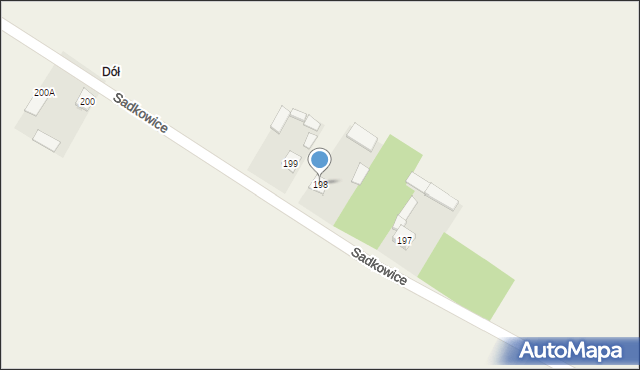 Sadkowice, Sadkowice, 198, mapa Sadkowice