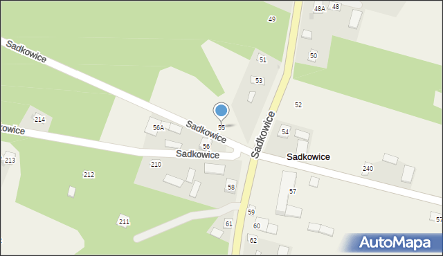 Sadkowice, Sadkowice, 55, mapa Sadkowice