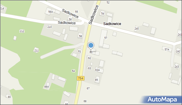 Sadkowice, Sadkowice, 60, mapa Sadkowice