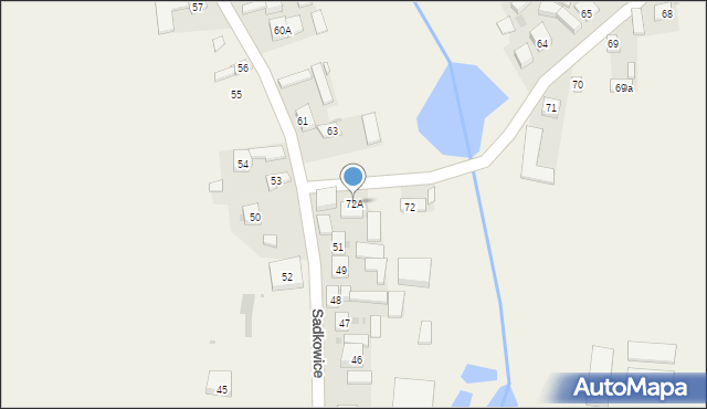 Sadkowice, Sadkowice, 72A, mapa Sadkowice