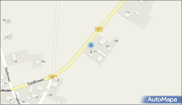 Sadkowo, Sadkowo, 28, mapa Sadkowo