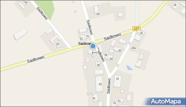 Sadkowo, Sadkowo, 57, mapa Sadkowo