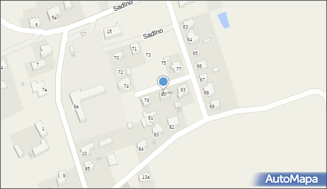 Sadlno, Sadlno, 80, mapa Sadlno
