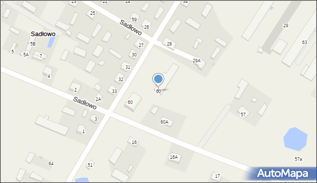 Sadłowo-Parcele, Sadłowo-Parcele, 60, mapa Sadłowo-Parcele
