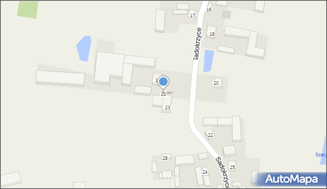Sadokrzyce, Sadokrzyce, 21, mapa Sadokrzyce