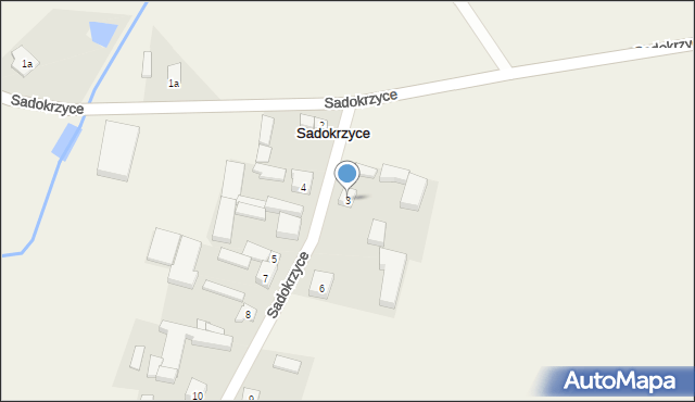 Sadokrzyce, Sadokrzyce, 3, mapa Sadokrzyce