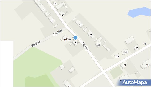Sądów, Sądów, 5, mapa Sądów