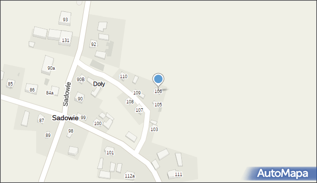 Sadowie, Sadowie, 106, mapa Sadowie