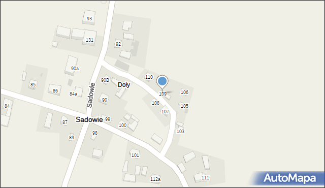 Sadowie, Sadowie, 109, mapa Sadowie