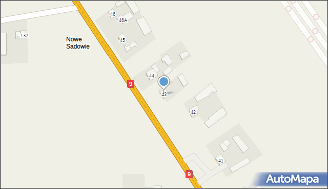 Sadowie, Sadowie, 43, mapa Sadowie