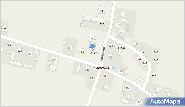 Sadowie, Sadowie, 84a, mapa Sadowie