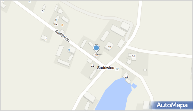 Sadówiec, Sadówiec, 10, mapa Sadówiec