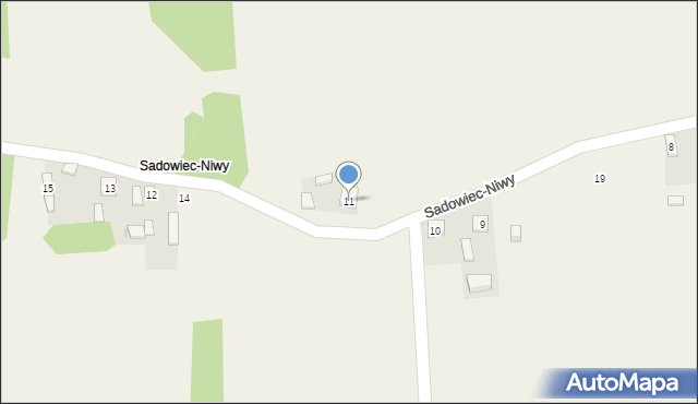 Sadowiec-Niwy, Sadowiec-Niwy, 11, mapa Sadowiec-Niwy