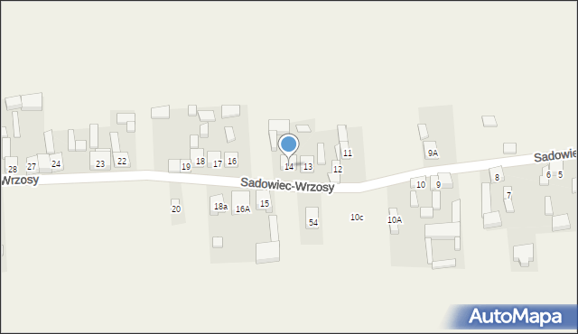 Sadowiec-Wrzosy, Sadowiec-Wrzosy, 14, mapa Sadowiec-Wrzosy