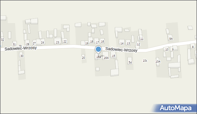 Sadowiec-Wrzosy, Sadowiec-Wrzosy, 18a, mapa Sadowiec-Wrzosy