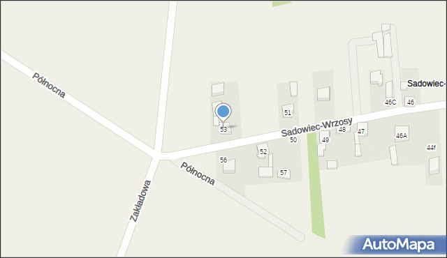 Sadowiec-Wrzosy, Sadowiec-Wrzosy, 53, mapa Sadowiec-Wrzosy