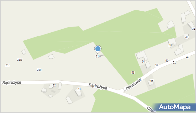 Sądrożyce, Sądrożyce, 21w, mapa Sądrożyce