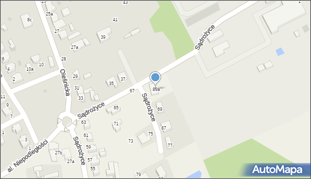 Sądrożyce, Sądrożyce, 89a, mapa Sądrożyce