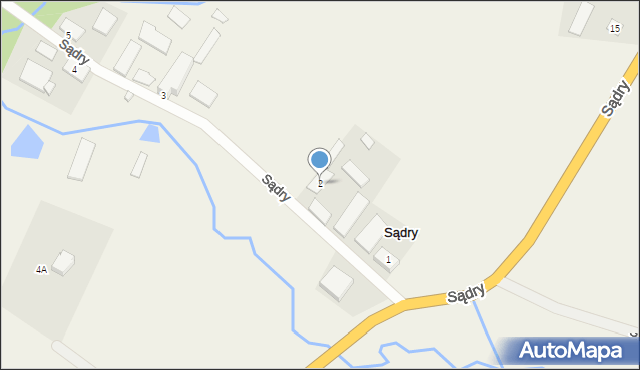 Sądry, Sądry, 2, mapa Sądry