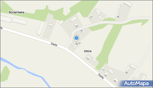 Sady, Sady, 62, mapa Sady