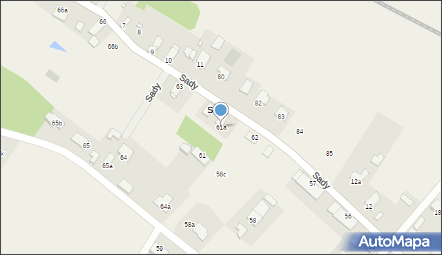 Sady, Sady, 61a, mapa Sady