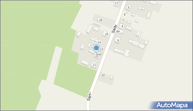 Sady, Sady, 12, mapa Sady