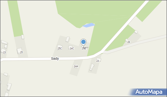Sady, Sady, 25E, mapa Sady
