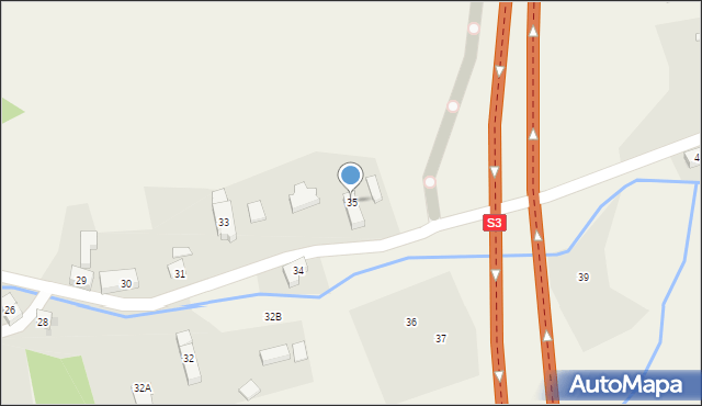 Sady Górne, Sady Górne, 35, mapa Sady Górne