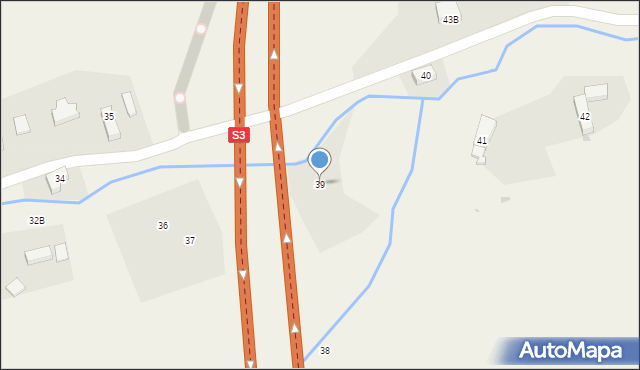 Sady Górne, Sady Górne, 39, mapa Sady Górne