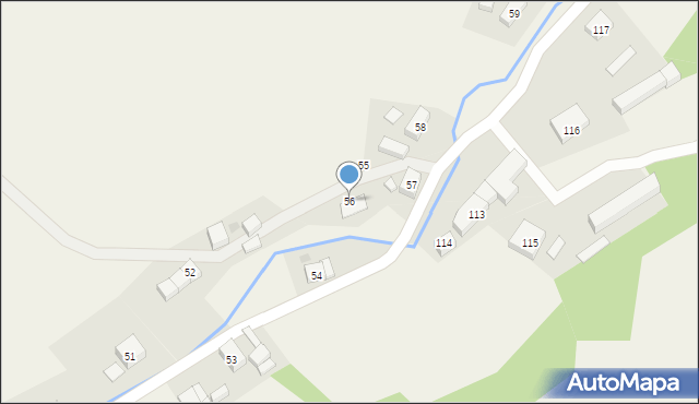 Sady Górne, Sady Górne, 56, mapa Sady Górne