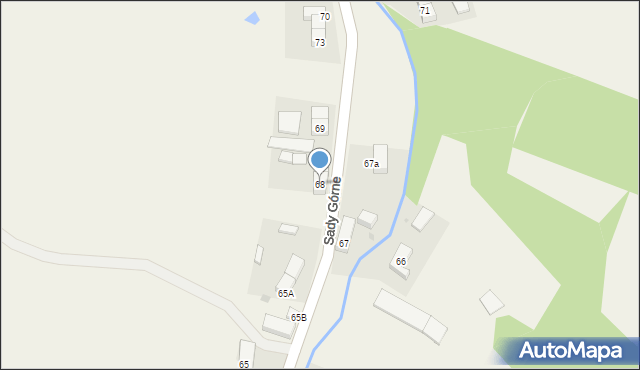 Sady Górne, Sady Górne, 68, mapa Sady Górne