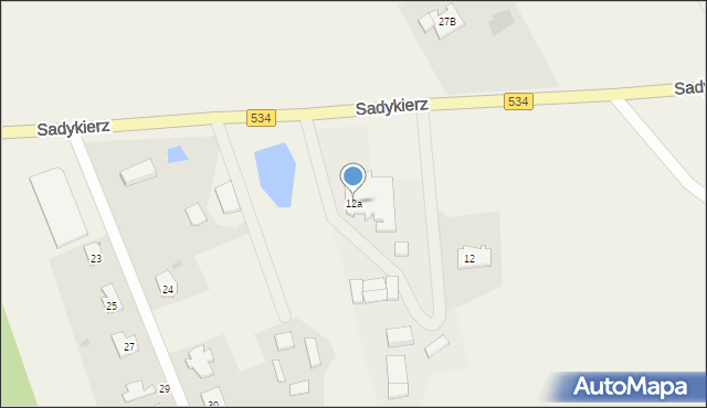 Sadykierz, Sadykierz, 12a, mapa Sadykierz