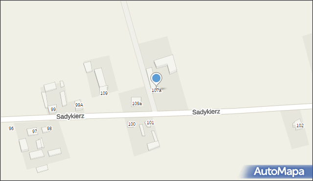 Sadykierz, Sadykierz, 107a, mapa Sadykierz